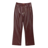 Kitri Nadia Chocolate Vinyl Flared Trousers, was £125 now £65 | Liberty