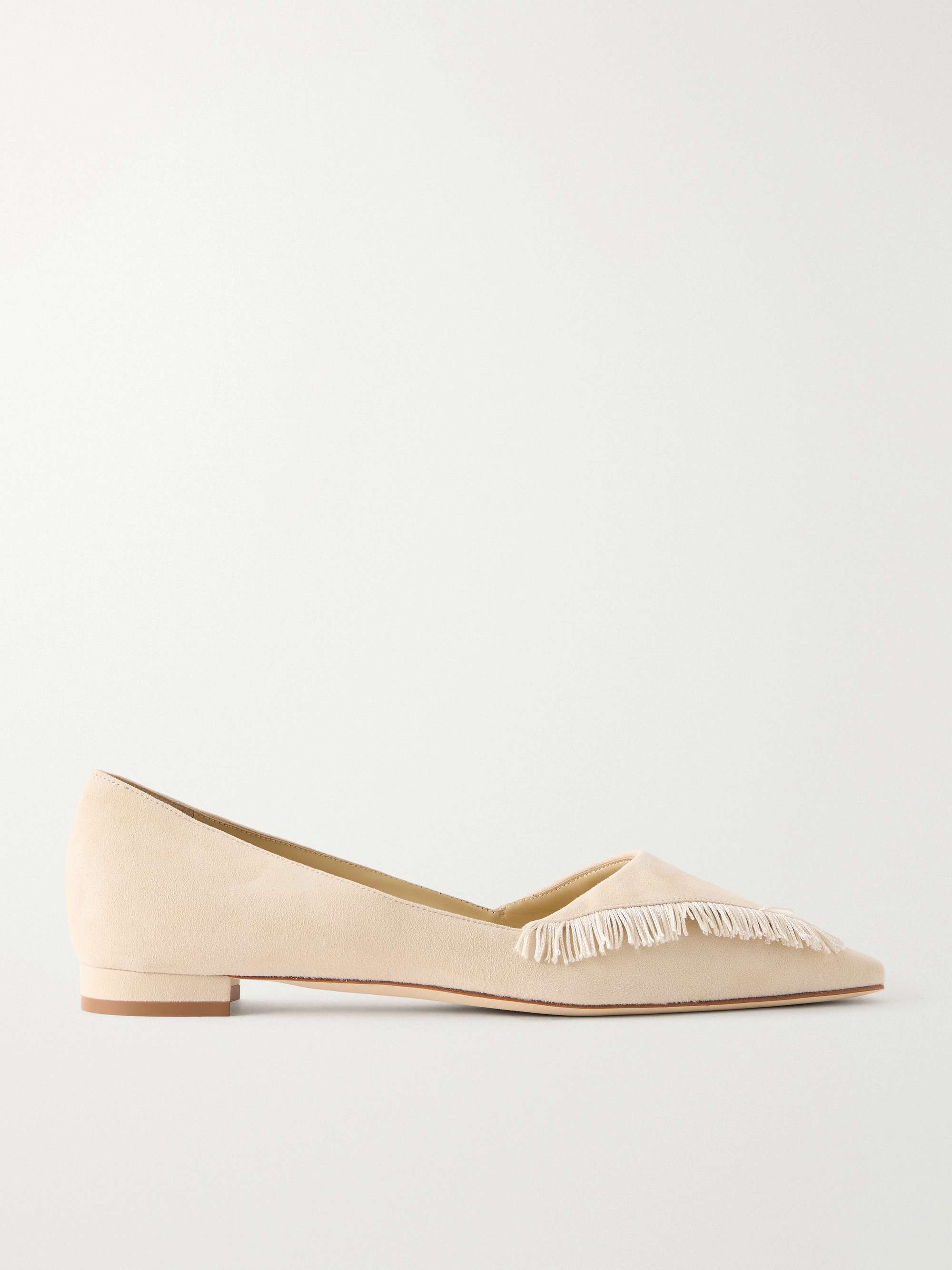 Paletotflat Fringed Suede Ballet Flats