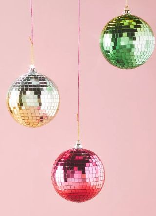 3 disco ball ornaments.