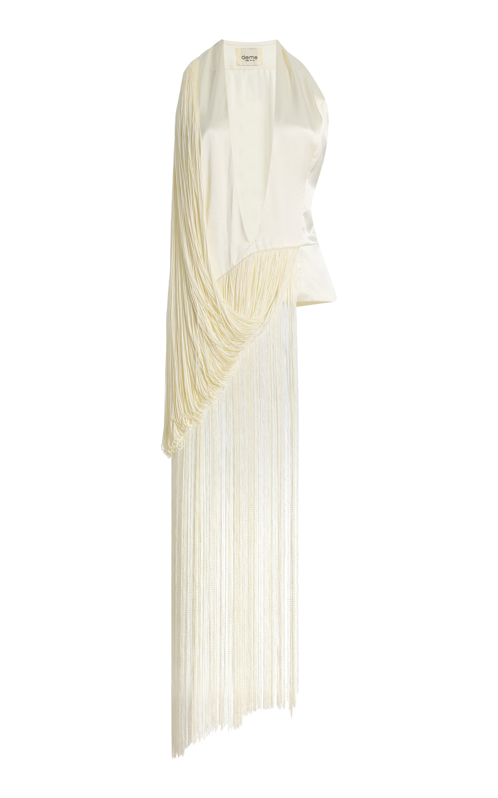 Exclusive Storkie Fringed Silk Midi Top