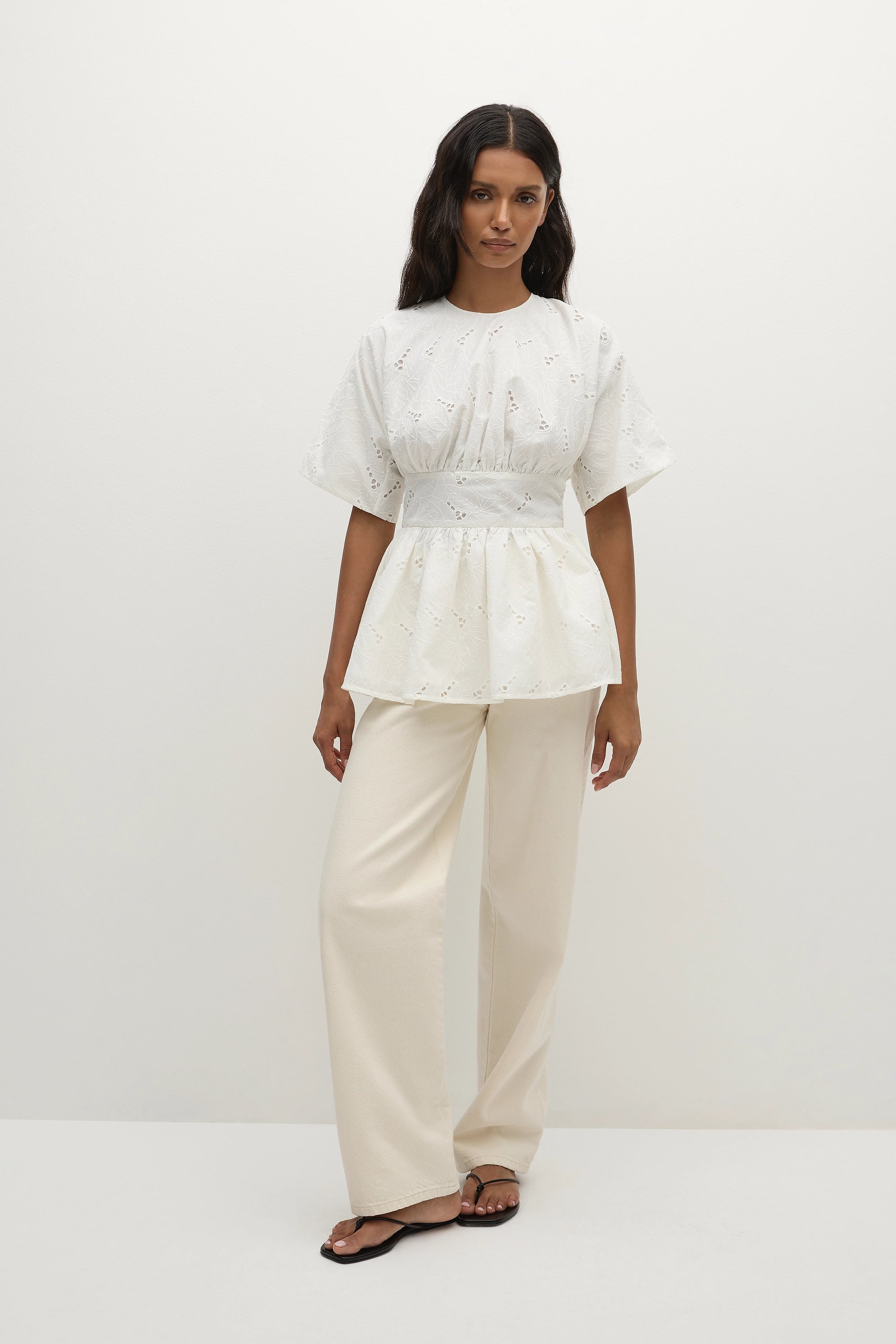 Vilde Top Birgitta Broderie Anglaise White