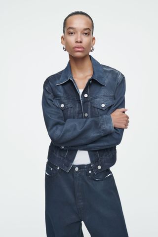 COS + Oversized Cropped Denim Jacket