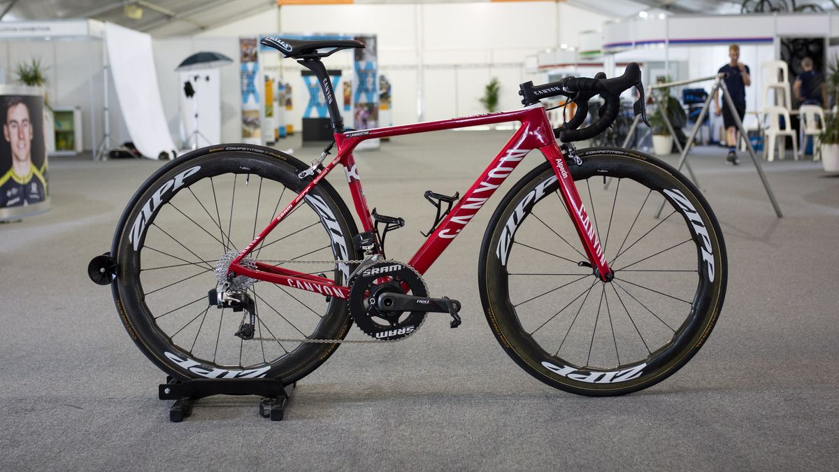 Katusha-Alpecin's Canyon Ultimate CF SLX with SRAM Red eTap and Zipp 454 NSW wheels
