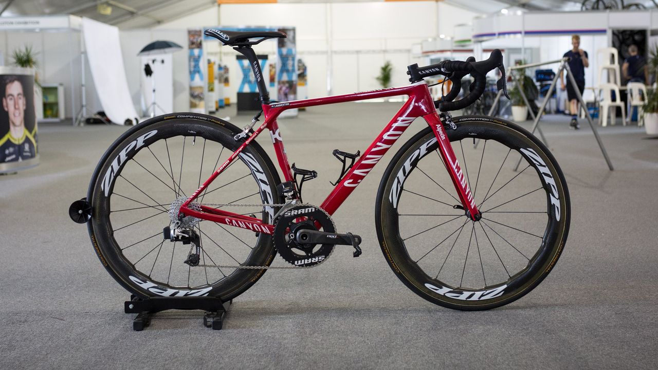 Katusha-Alpecin's Canyon Ultimate CF SLX with SRAM Red eTap and Zipp 454 NSW wheels