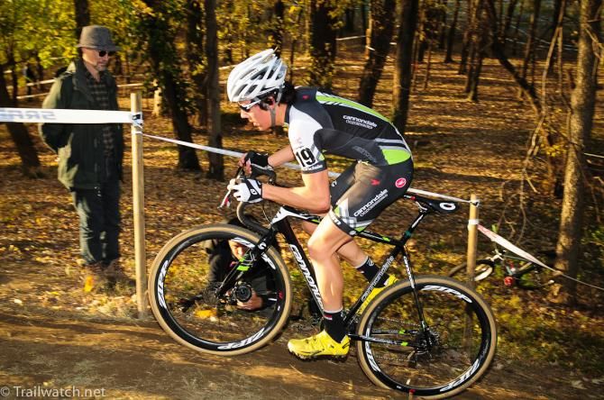 Curtis White (Cannondale Cyclcorossworld.com) was having a great race