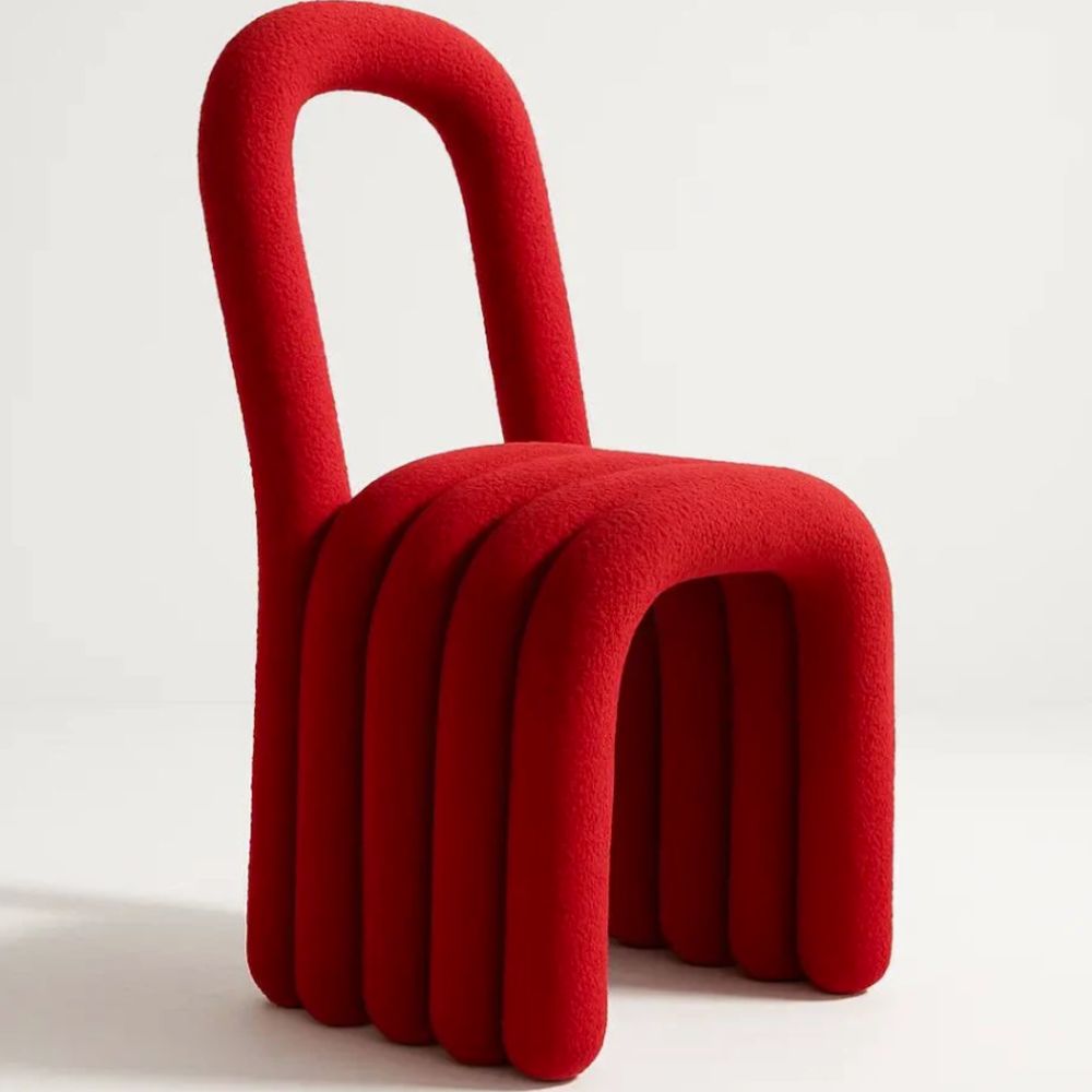 Red accent chair