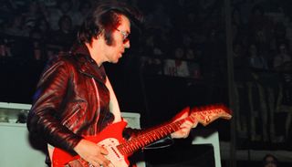 Link Wray performs at The Winterland Ballroom in San Francisco, California in 1978