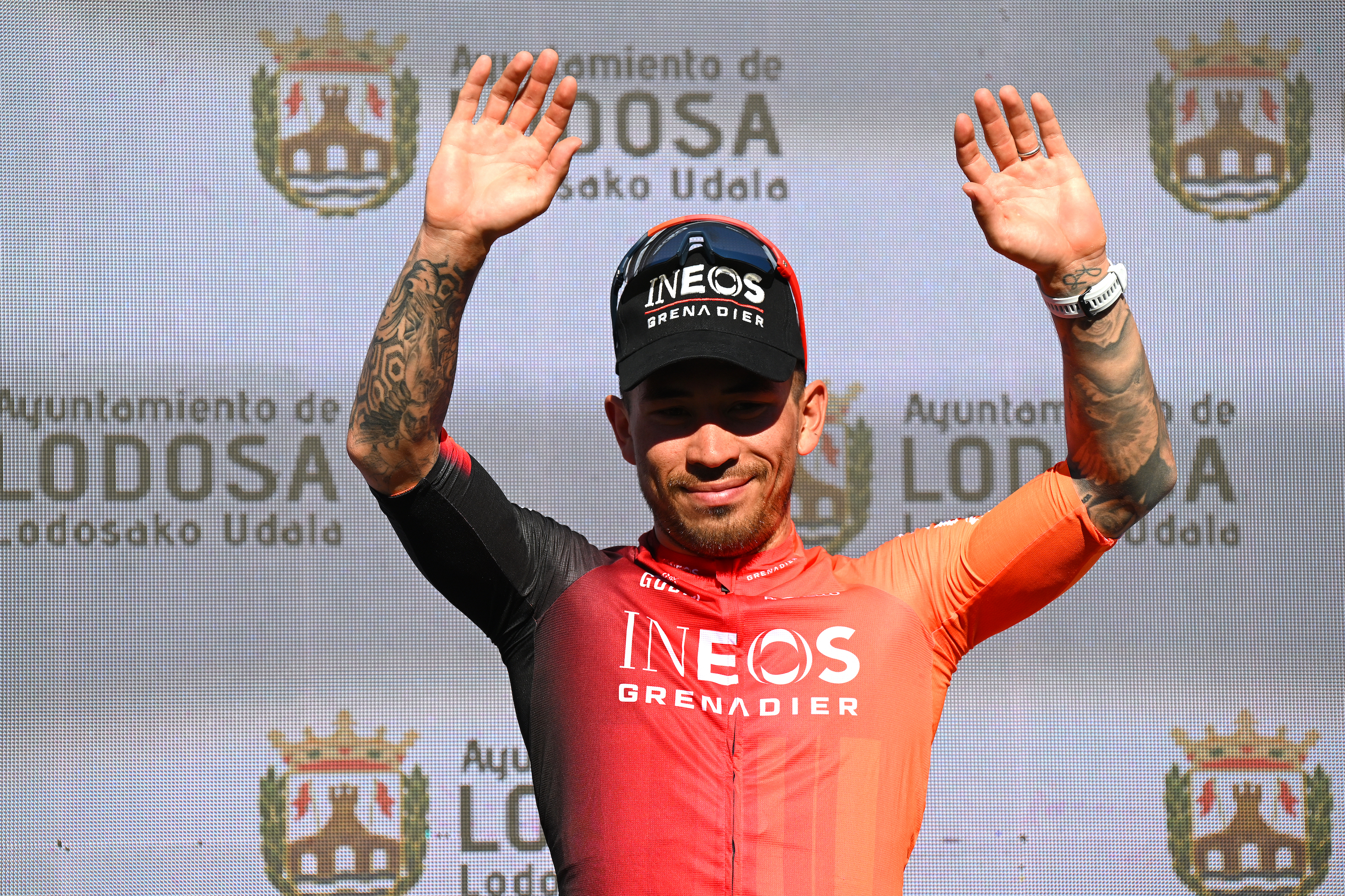 Caleb Ewan on stage at Itzulia Basque Country
