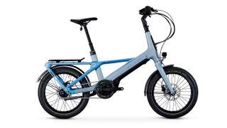 Side view of the Raleigh Modum in blue