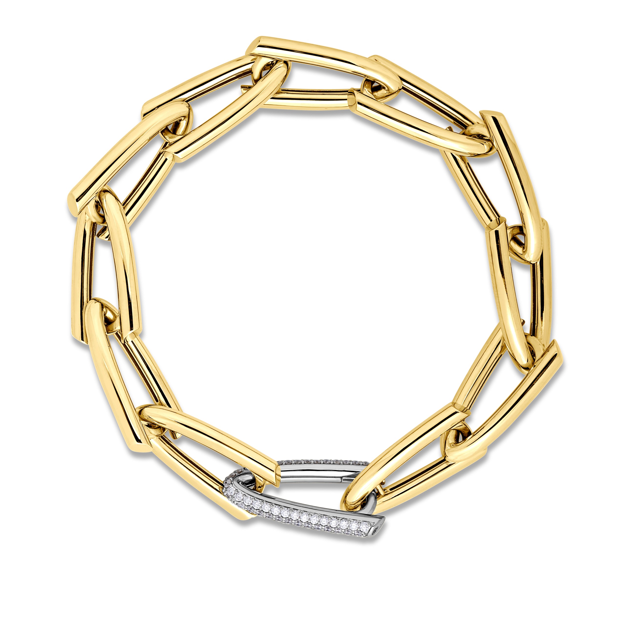 Triangle Link Bracelet | Diamond