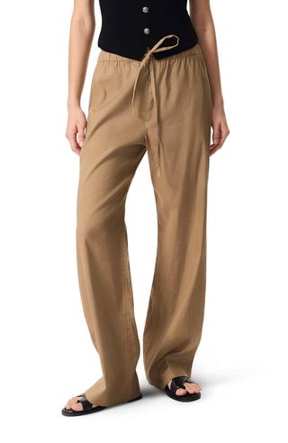 Logan Drawstring Linen Blend Pants