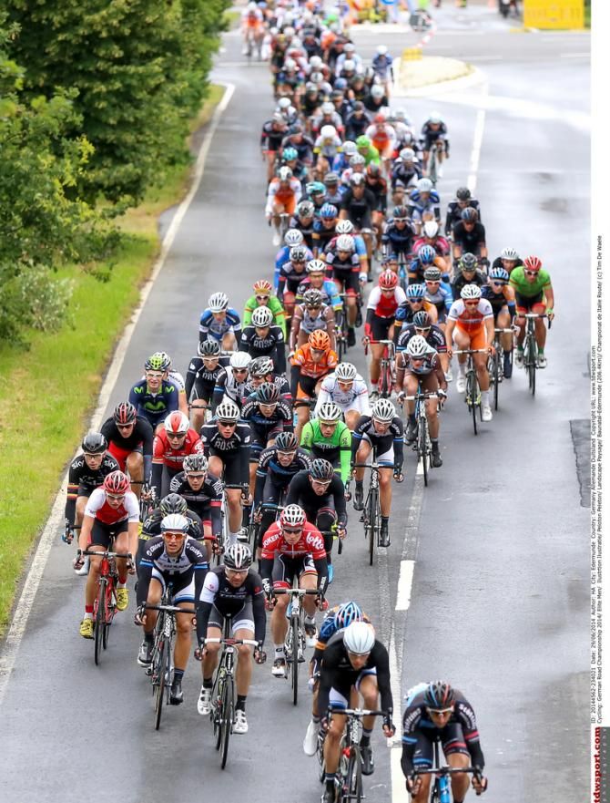 It was wet early on for the riders