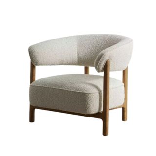 Boucle white chair