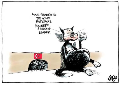 Political Cartoon World Turkey Erdogan Referendum