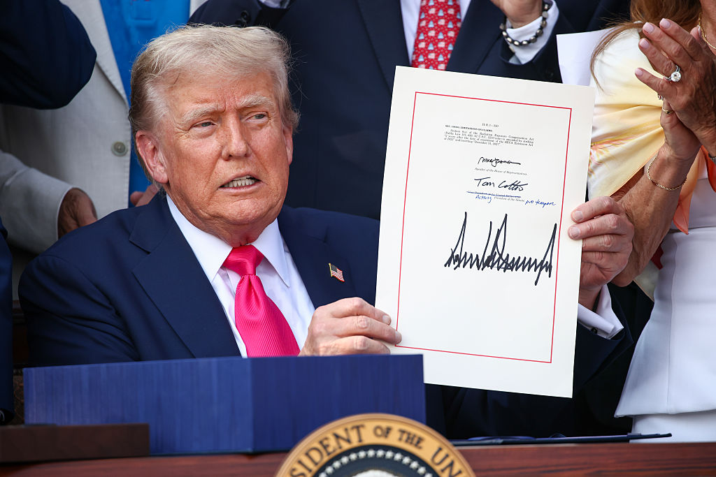 US president Donald Trump signs his "Big, Beautiful Bill" into law