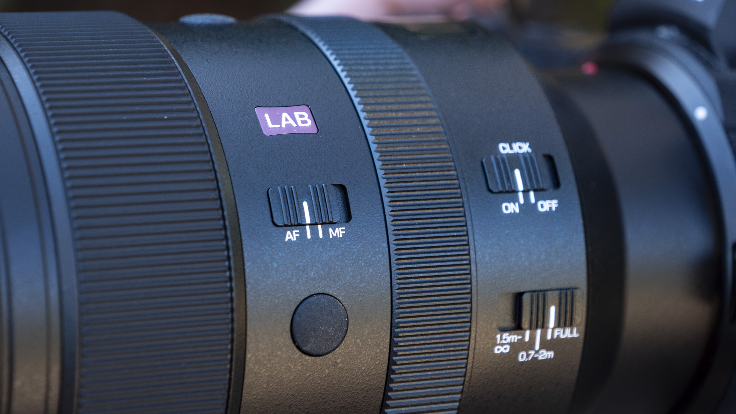 Close up of the Viltrox 135mm F1.8 Lab lens controls