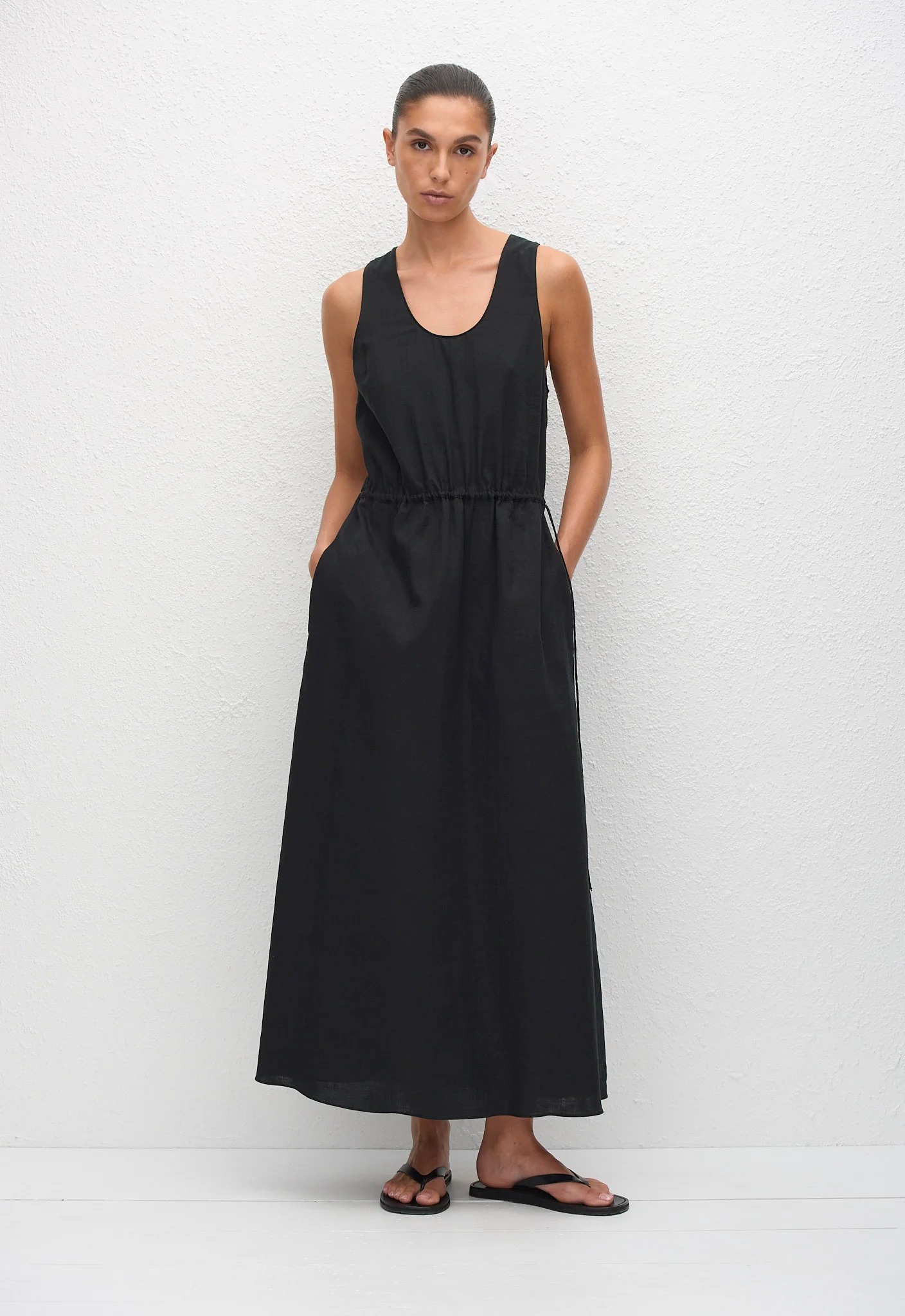 Matteau, Drawcord Tank Midi Dress