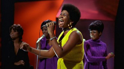 Aretha Franklin performing on Top of the Pops.