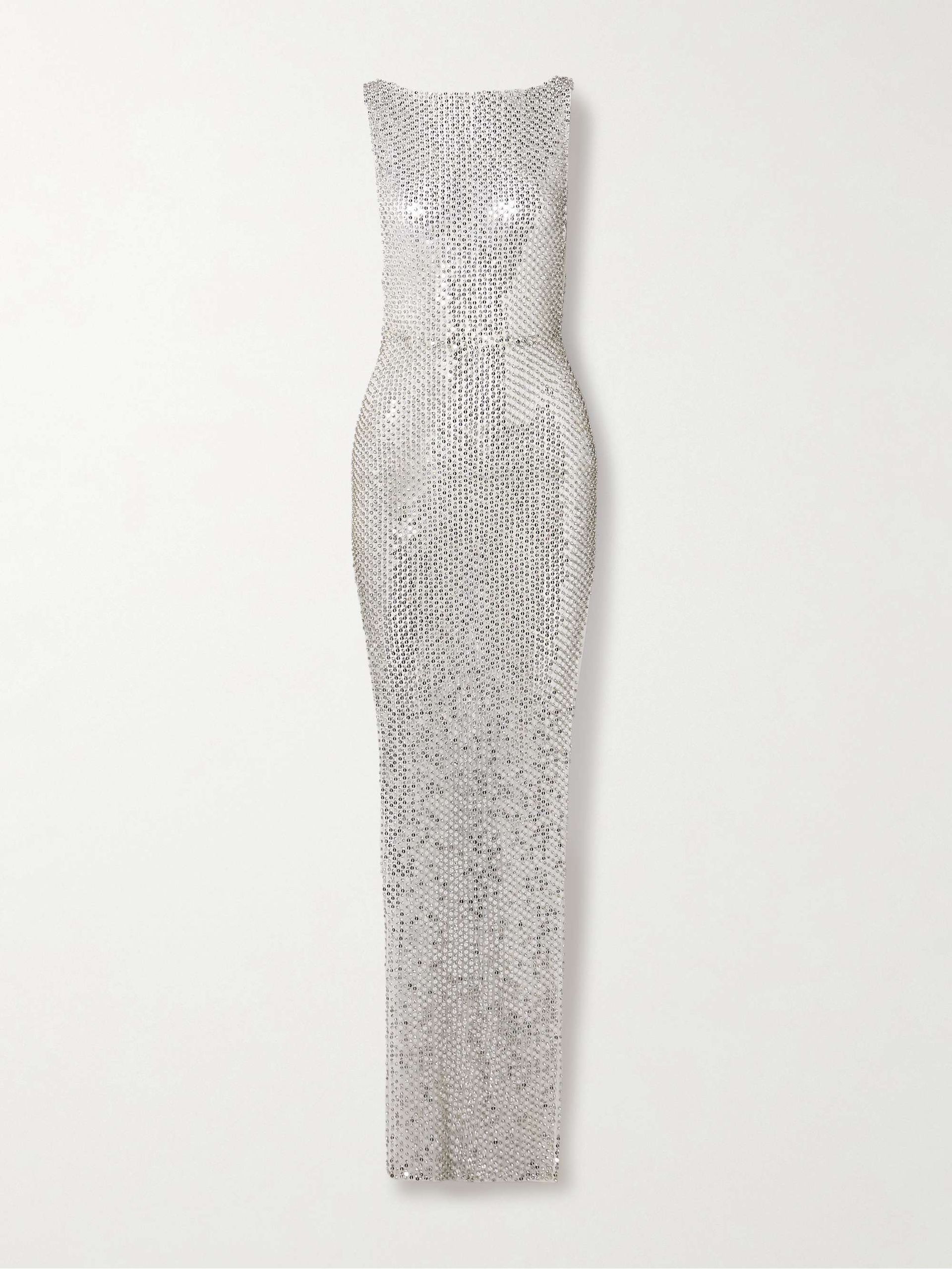 Melania Embellished Tulle Midi Dress