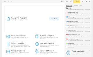 Passware Kit's user interface