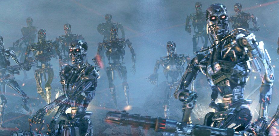 Robots from Terminator movie