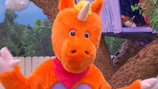 Buddy the Unicorn is shown in the trailer for Buddy.