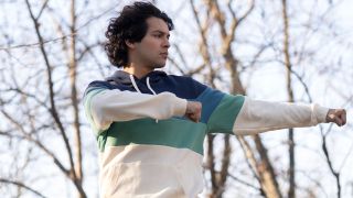 Miguel training on a rooftop in Cobra Kai Season 6