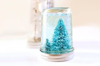 Homemade snow globe