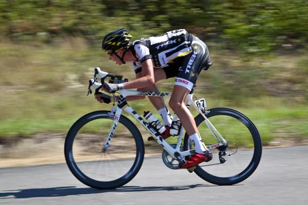 Joseph Dombrowski (Trek-Livestrong) makes his way through a turn.