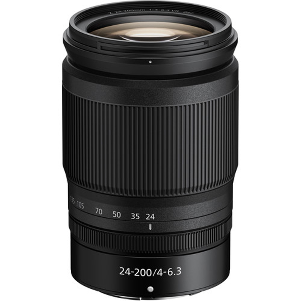 NIKKOR Z 24-200mm f/4-6.3 VR on a white background