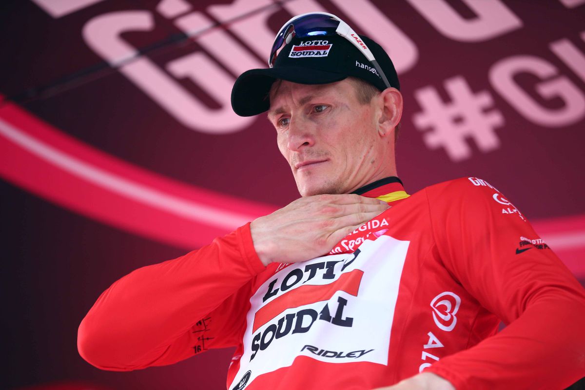 Andr&eacute; Greipel in the red jersey