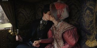 Anne Lister and Ann Walker kiss