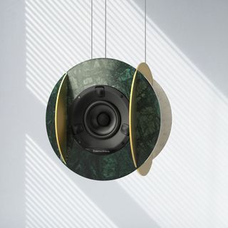 Green & gold hanging speaker