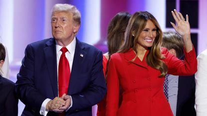 Donald Trump and Melania Trump at the Republican National Convention, July 18, 2024 in Milwaukee, Wisconsin