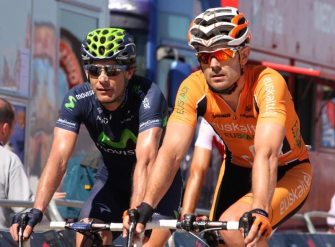 Iv&aacute;n Guti&eacute;rrez (Movistar) and Pablo Urtasun (Euskaltel)