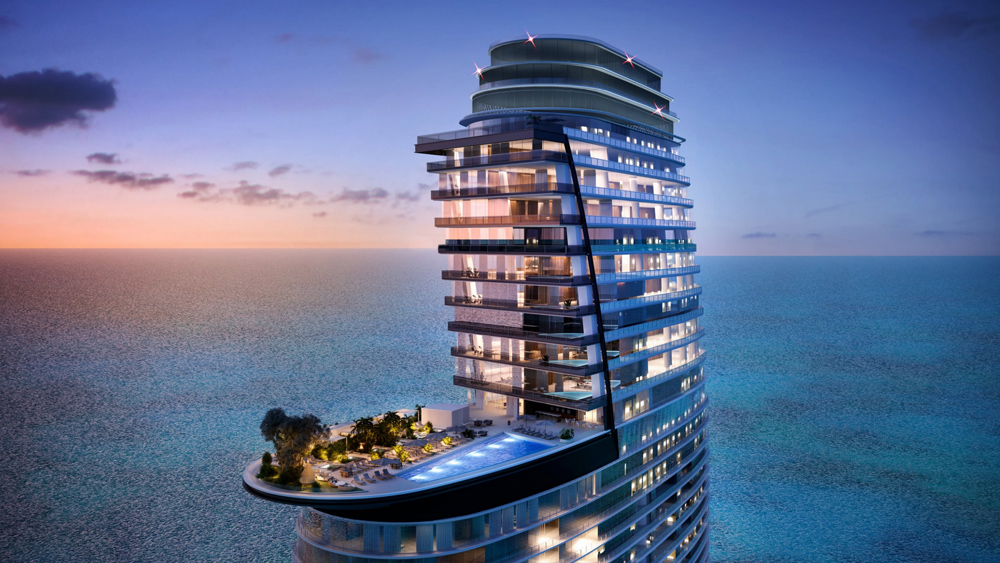 Aston Martin residential development shaped like a sail