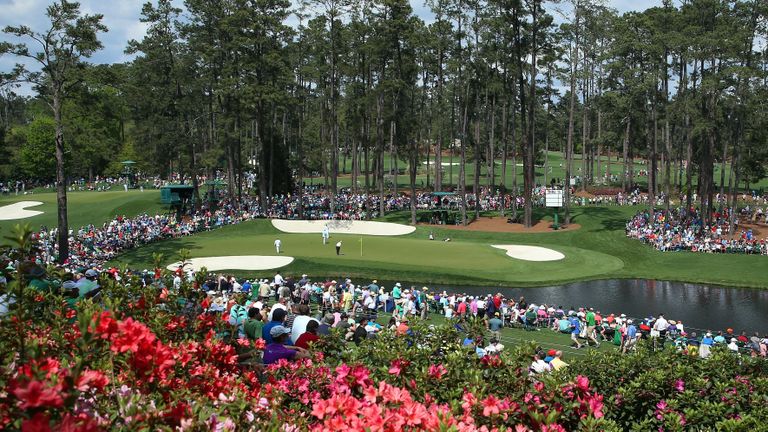 Image of fans watching the Masters at Augusta National