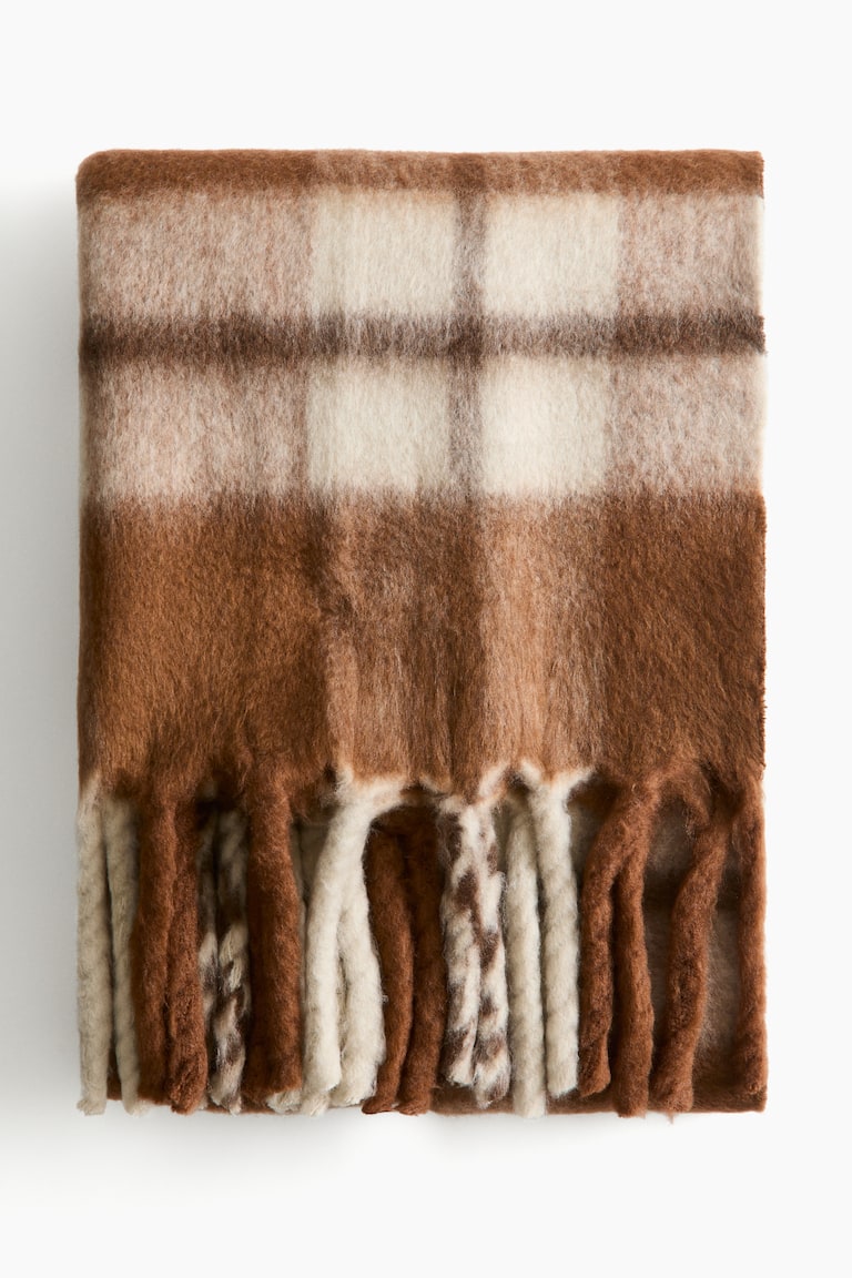 Patterned Wool-Blend Throw