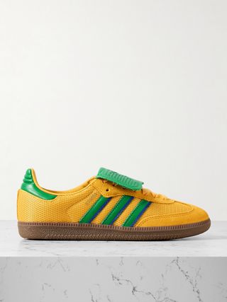 Samba OG mesh, suede and leather sneakers