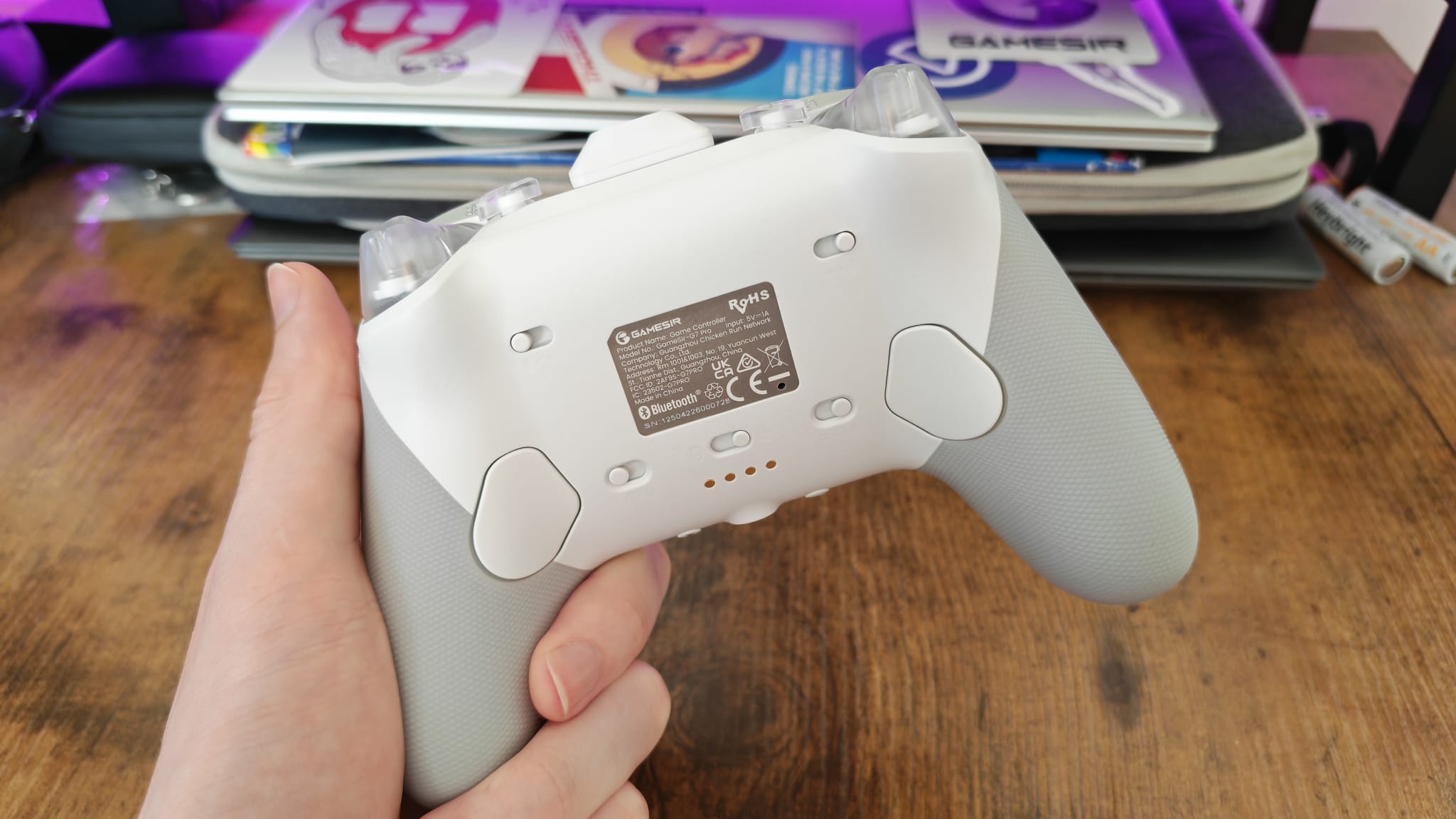 The back of the GameSir G7 Pro