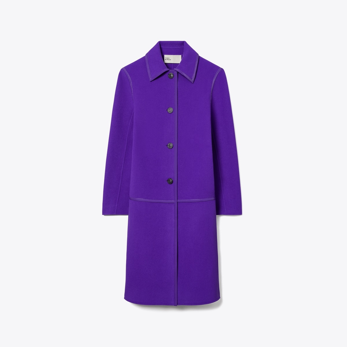 Wool Coat in Purple, Size Xs