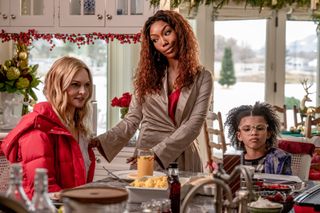 Heather Graham as Charlotte, Brandy Norwood as Jackie, Madison Validum as Beatrix in Best. Christmas. Ever!