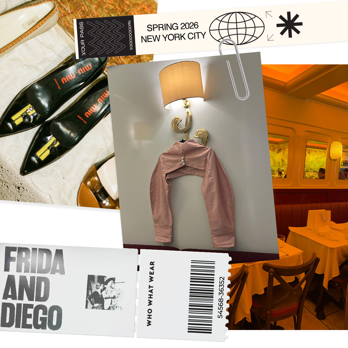 a collage of editor and influencer photos featuring the buzziest cultural happenings in New York for spring 2026