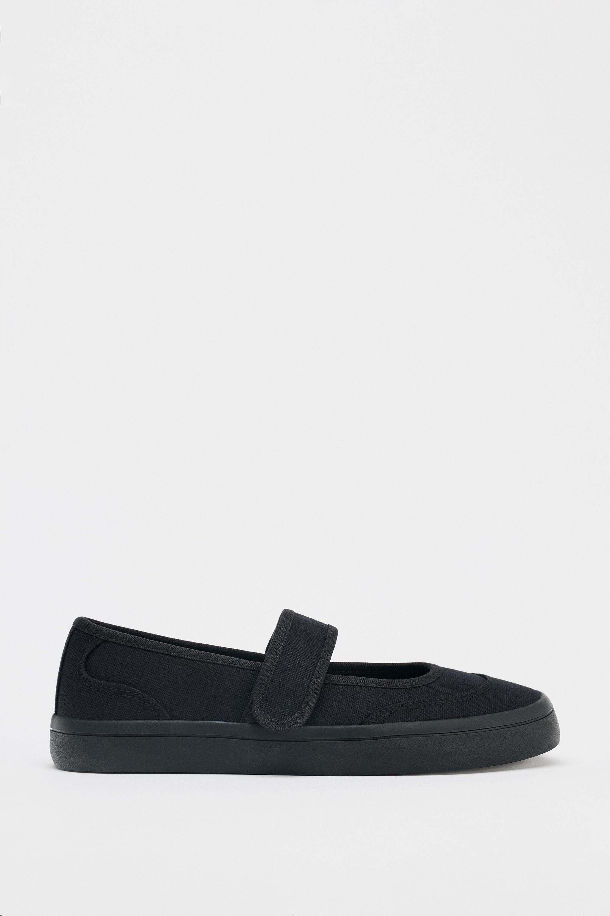 ZARA, Fabric Strap Ballet Flats