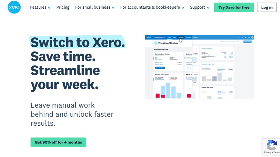 Xero website screenshot (October 2025).