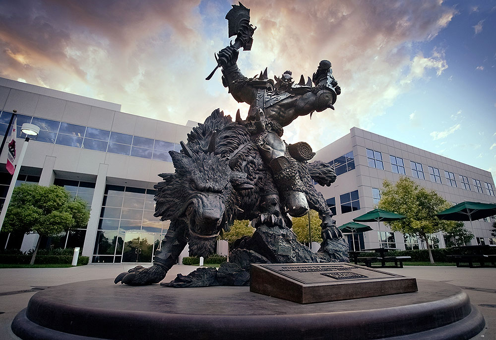 Warcraft Orc Statue on Blizzard Campus