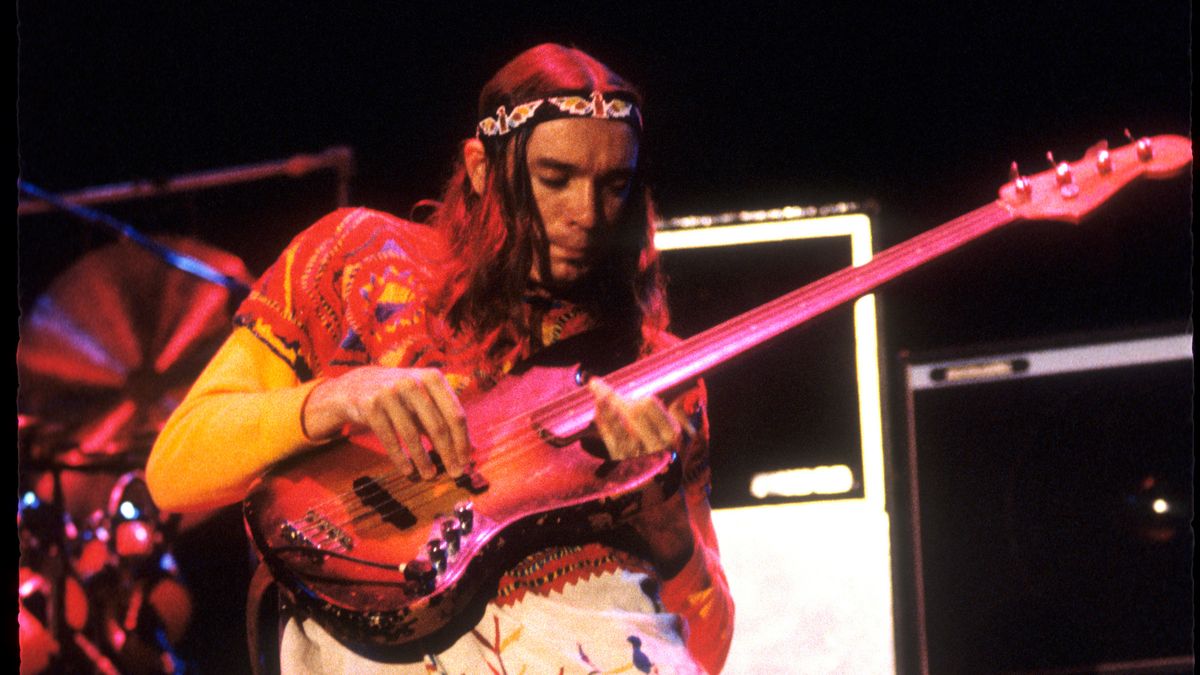 Jaco Pastorius performing with Weather Report at the Berkeley Community Theater on November 26, 1978.