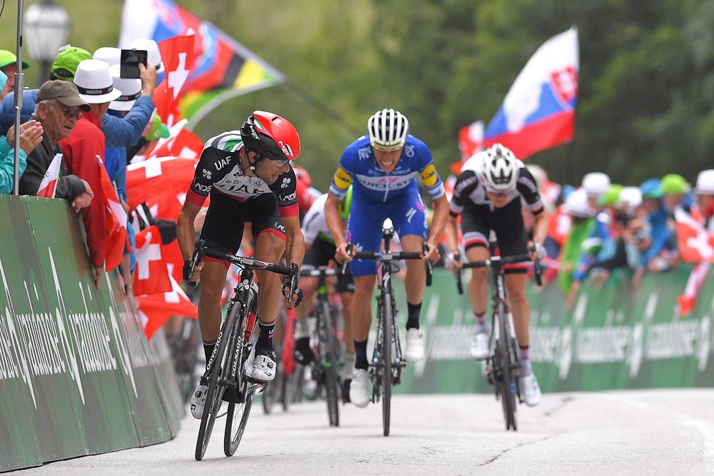 Diego Ulissi (UAE Team Emirates) wins stage 5 at the Tour de Suisse