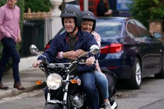 Jean and Daniel take a ride on his motorbike