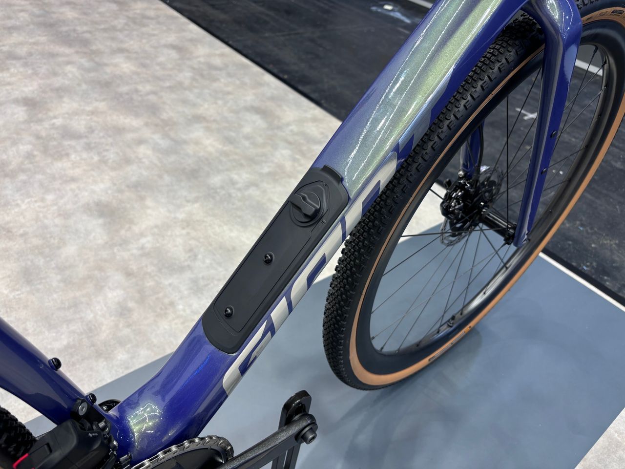 The Giant Revolt gravel bike on display at Eurobike